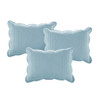 6pc Blue Scalloped Edges Quilted Daybed Set AND Decorative Pillow