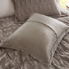 Deep Grey Long Faux Fur Reversible Comforter Set