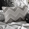 7pc Pleated Grey Comforter Set AND Decorative Pillows (Laurel-Grey)