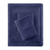 Navy Blue Cotton Blend Jersey Knit Sheet Set (Cotton Blend-ID-Navy)