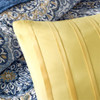 6pc Blue & Yellow Reversible Medallion Coverlet Quilt Set AND Decorative Pillows (Tangiers-Blue-cov)