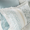 9pc Blue & White Cottage Chic Lace Duvet Cover Bedding Set AND Decorative Pillows (Dawn-Blue-duv)