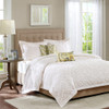 3pc Ivory Medallions & Scroll Pattern Textured Comforter AND Decorative Shams (Suzanna-Ivory)