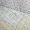 7pc Yellow Grey & Blue Medallion Coverlet Quilt Set AND Decorative Pillows (Matti-Yellow-Cov)