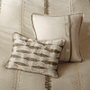 Shades of Brown Embroidered Textured Comforter Set AND Decorative Pillows (Chateau-Linen)