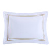 5pc White & Tan 1000TC Cotton Duvet w/Comforter AND Decorative Pillow (Luxury Collection-Tan)