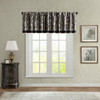 Black Gold & Grey Paisley Jacquard Window Valance - Rod Pocket (Aubrey-Black-val)