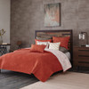3pc Rich Coral Reversible Quilted Coverlet AND Decorative Shams (Kandula-Coral-Cov)
