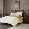 3pc Rich Mustard Yellow Reversible Quilted Coverlet AND Decorative Shams (Kandula-Yellow-Cov)