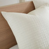 Ivory on Ivory Cotton Tufts Comforter Set AND Decorative Pillows (Brooklyn-Ivory)