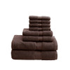 8pc Deep Brown 800GSM Long Staple Cotton Bath Towel Set (800GSM-Brown)