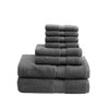 8pc Deep Grey 800GSM Long Staple Cotton Bath Towel Set (800GSM-Grey)