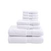 8pc White 800GSM Long Staple Cotton Bath Towel Set (800GSM-White)