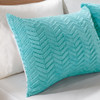 Aqua Grey & White Reversible Geometric Comforter AND Decorative Sham (Ellie-Aqua)