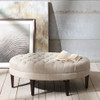 Martin Linen Surfboard Tufted Ottoman (Martin Linen-Benches)