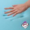 1.5" Aqua Blue Cooling Gel Infused Memory Foam Mattress Topper (1.5" Gel Memory-Topper)