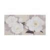 Midday White Bloom Florals Paint Embellished Canvas (Midday -White -Art) 