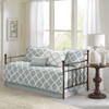 6pc Grey & White Reversible Quilted Daybed Set AND Decorative Pillow (Merritt-Grey-DB)