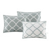 6pc Grey & White Reversible Quilted Daybed Set AND Decorative Pillow (Merritt-Grey-DB)