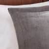 Grey & Ivory Plush Reversible Berber Comforter Set AND Decorative Pillow (Alton-Grey/Ivory)