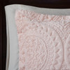 Pink Ultra Plush Textured Medallion Comforter AND Decorative Shams (Arya-Pink)