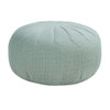 Seafoam Blue/Green Kelsey Oversized Round Pouf Ottoman w/Stitching (Kelsey-Seafoam-Benches)