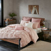 3pc Blush Pink 200TC Cotton Duvet AND Decorative Shams (Masie-Blush-duv)