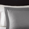 Grey Heather Weave Microfiber Duvet Cover AND Shams (Clay Yarn-Dyed-Grey-Duv)