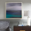 Blue & Green Abstract Seascape Framed Canvas Wall Art - 31x31"