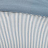 Blue & White Reversible Stripe Microfiber Duvet Cover AND Shams (Hayden-Blue-Duv)