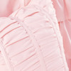 Blush Pink Reversible Flowing Ruffles Comforter Set AND Decorative Pillows (Waterfall-Blush)