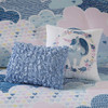 Blue Purple Pink Playful Clouds Duvet Cover Set AND Decorative Pillows (Cloud 9-Blue-duv)