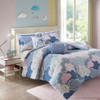 Blue Purple Pink Playful Clouds Duvet Cover Set AND Decorative Pillows (Cloud 9-Blue-duv)