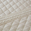 4pc Oversized Ivory Diamond Quilting Bedspread AND Decorative Shams (Breanna-Ivory-Bedspread)