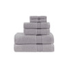6pc Grey Organic Cotton Bath Towel Set - GOTS Certified - 650 GSM (Organic-Grey-Towel)