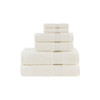 6pc Ivory Organic Cotton Bath Towel Set - GOTS Certified - 650 GSM (Organic-Ivory-Towel)