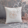 Grey & Blush Pink Reversible Cotton Duvet Cover Bedding Set AND Decorative Pillows (Lola-Grey/Blush-duv)