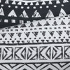 7pc Black & White Geometric Medallion Duvet Cover AND Decorative Pillows (Larisa-Black-duv)