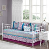 6pc Purple Blue & Grey Geometric Daybed Set AND Decorative Pillow (Joni-Purple-DB )