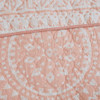 7pc Blush Pink & White Geometric Medallion Coverlet Set AND Decorative Pillows (Larisa-Blush-cov)