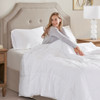 300TC Cotton Cover Tencel Filled Down Alternative Comforter (Cotton Tencel-White)