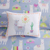 Purple Lavender & White Llama Reversible Comforter Set AND Decorative Pillow (Andes-Lavender-comf)