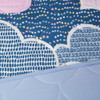 6pc Blue Purple & Pink Playful Clouds Quilted Daybed Set AND Decorative Pillow (Cloud-Purple-DB )