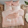 7pc Blush Pink & White Geometric Medallion Comforter Set AND Decorative Pillows (Larisa-Blush)