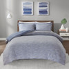 Space Dyed Blue Melange Cotton Jersey Knit Comforter Set (Space Dyed -Blue-Comf) 