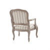 Natural Hues of Brown Floral Monroe Hand Carved Camel Back w/Exposed Wood Chair (Monroe-Multi-Natural)