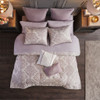 Madeline 16 Piece Purple Jacquard Complete Bedding Set with 2 Sheet Sets (Madeline 16 Piece -Purple -Comf)
