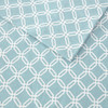 Aqua Blue & White Geometric Design Flannel Cotton Printed Sheet Set (Cozy Flannel-Aqua Geo)