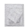 Speckled Grey & White Cotton Jersey Knit Sheet Set (Spaced Dyed-Grey)