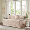 6pc Blush Pink Scalloped Edges Quilted Daybed Set AND Decorative Pillow (Tuscany-Blush-DB)